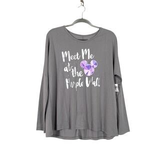 Disney Parks Meet Me At The Purple Wall Mickey Magic Kingdom Tee Sz Medium NWT